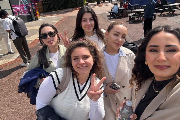 Happy international students at Castle School in Brighton